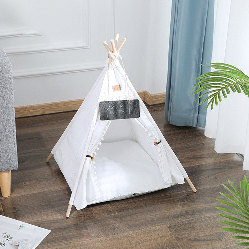 Canvas Pet Tent Washable Foldup Kennel