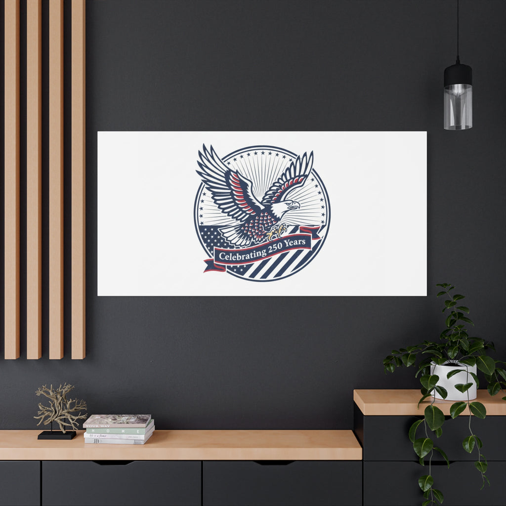 250th Anniversary Eagle Emblem Canvas | Semiquincentennial Americana