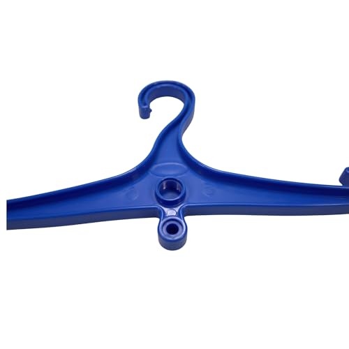 Scuba Choice Wetsuit & Drysuit Hanger Bundle – Wide-Shoulder Hanger (Yellow) + Anti-Slip DIN Thread Hanger (Blue) for BCD, Wetsuits & Scuba Gear Storage, Drying & Organization