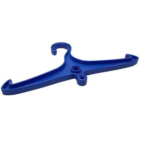 Scuba Choice Wetsuit & Drysuit Hanger Bundle – Wide-Shoulder Hanger (Yellow) + Anti-Slip DIN Thread Hanger (Blue) for BCD, Wetsuits & Scuba Gear Storage, Drying & Organization