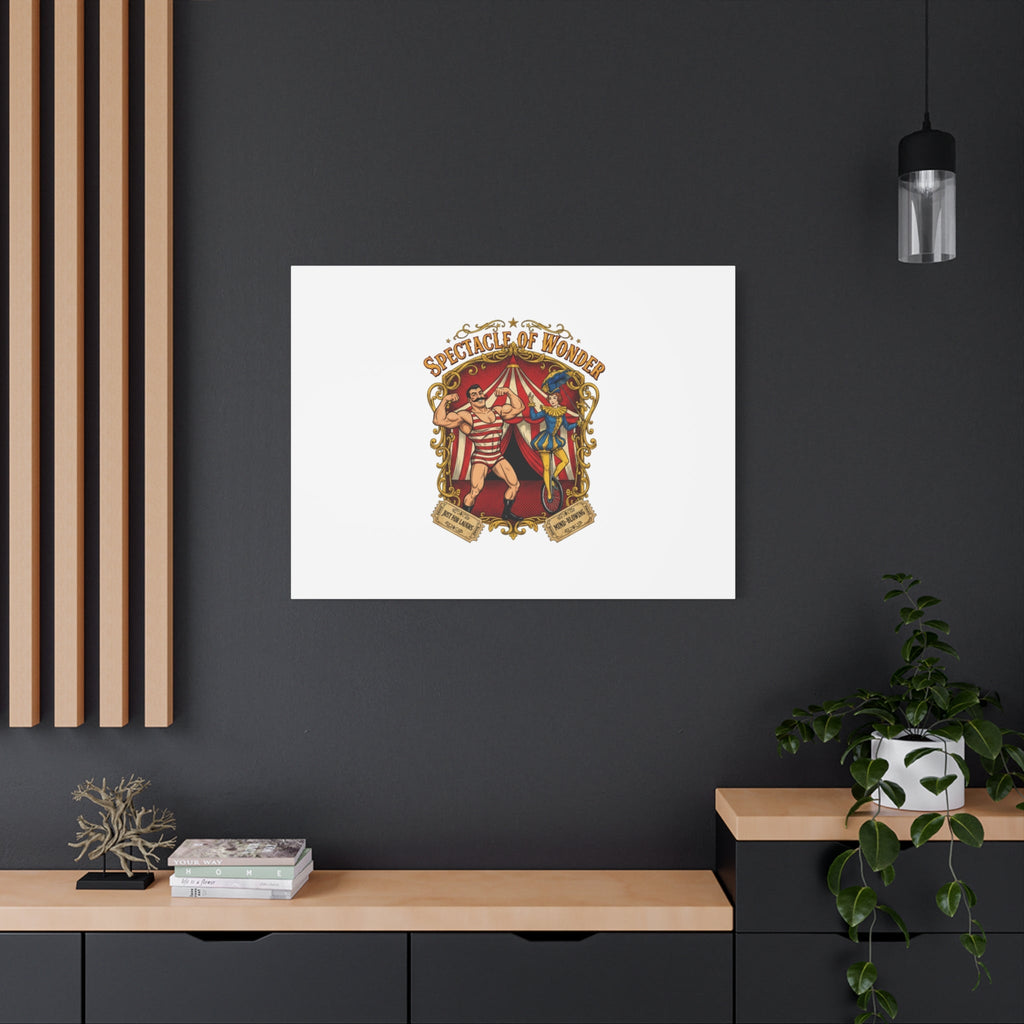 Spectacle of Wonder Circus Art Print, Canvas | Vintage Carnival Design