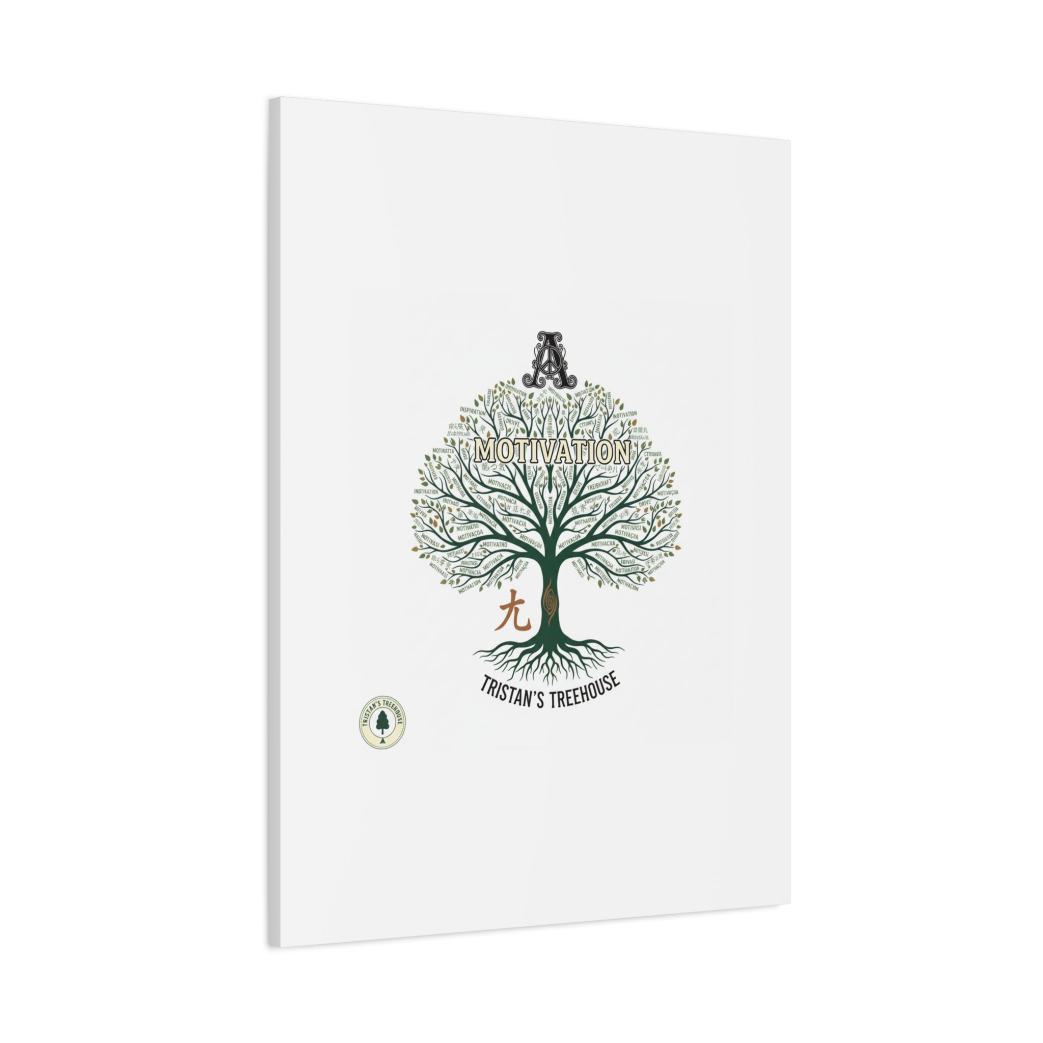Handwritten Doodle Tree Canvas | Matte Stretched Wall Art