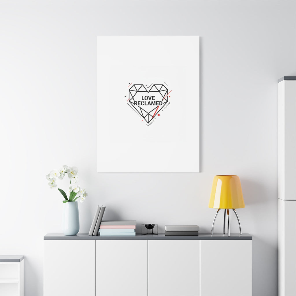 Love Reclaimed Canvas | modern heart design, minimalist love icon