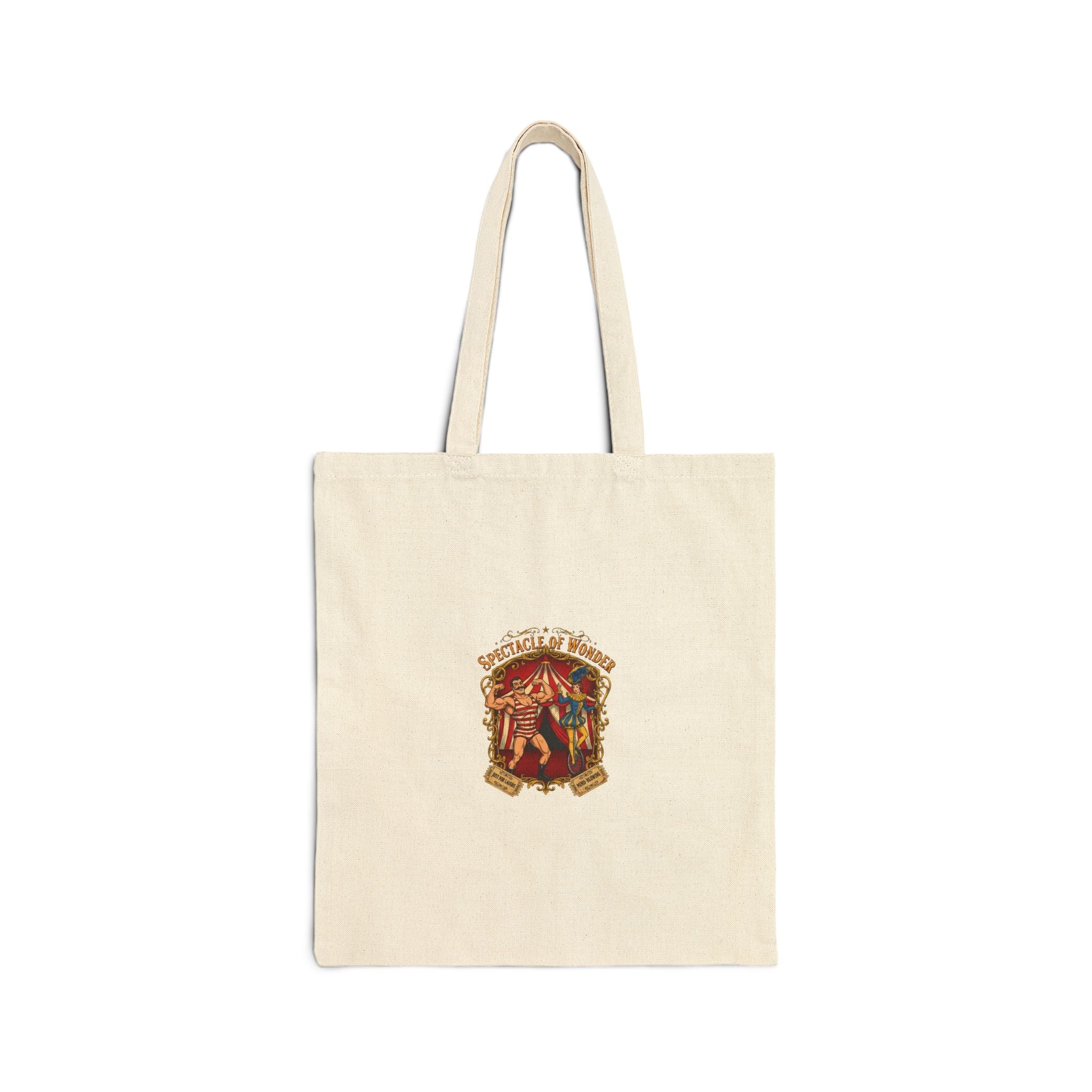 Vintage Circus Poster Tote | Campy Carnival Design, striped marquee aesthetic
