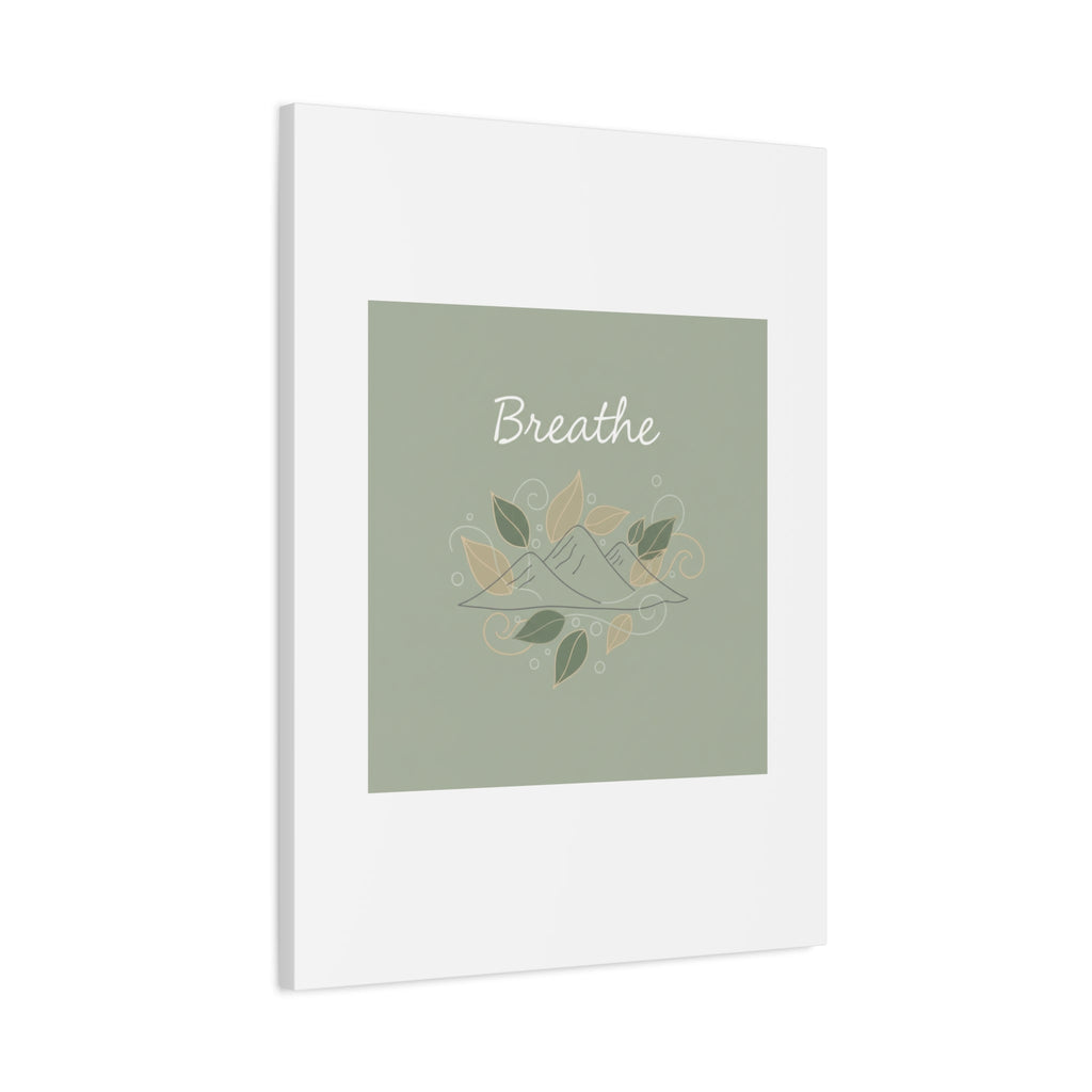 Breathe Mountain Line Canvas | Nature Symbols, Minimal Forest Wall Art