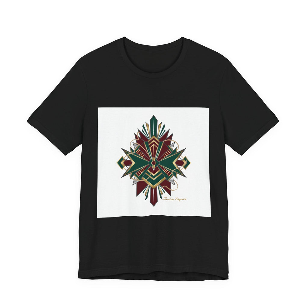 "Timeless Elegance" Art Deco Geometric T-Shirt | Vintage Luxury Graphic Tee
