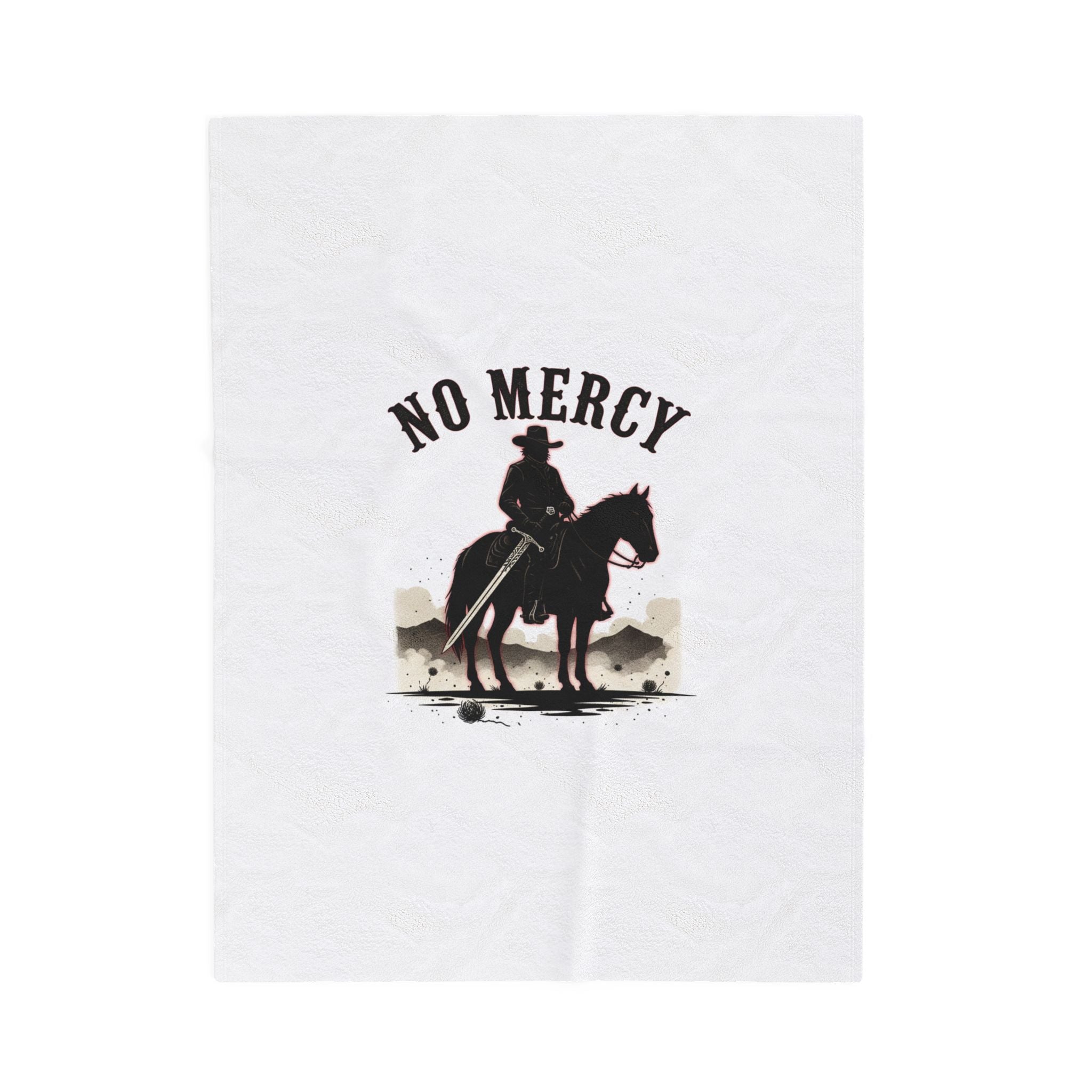 No Mercy Cowboy Rider Blanket | western skull art, gothic Americana