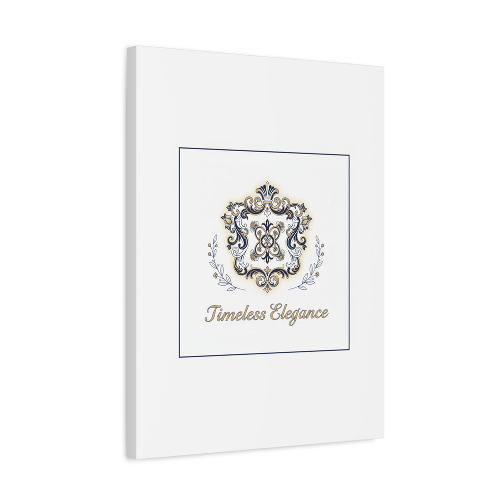 Ornate Brooch Emblem Canvas | Vintage Formalwear Accents, Baroque Print
