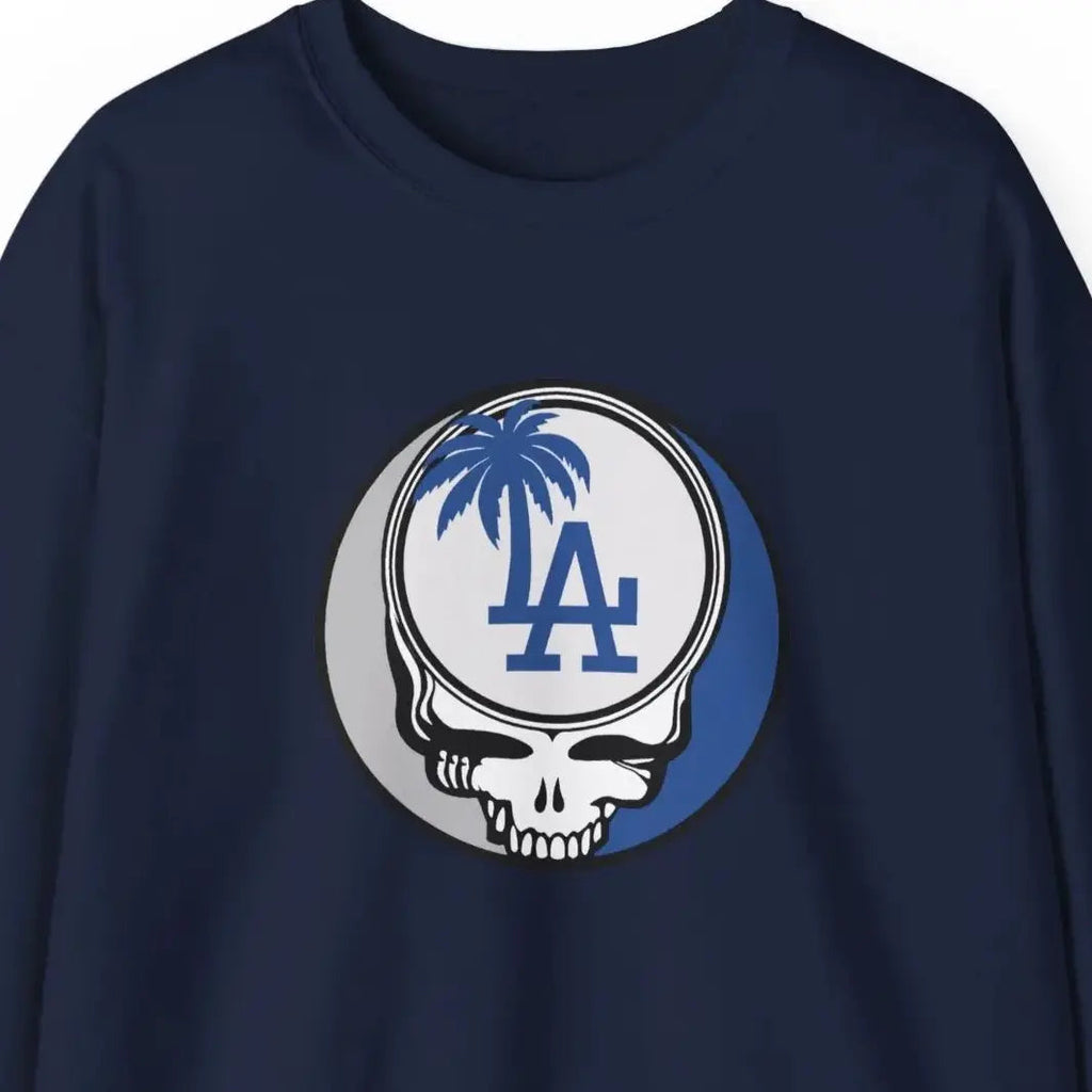 Los Angeles Dodgers Original Stealie Grateful Dead Crewneck Grateful Dead Sweatshirt