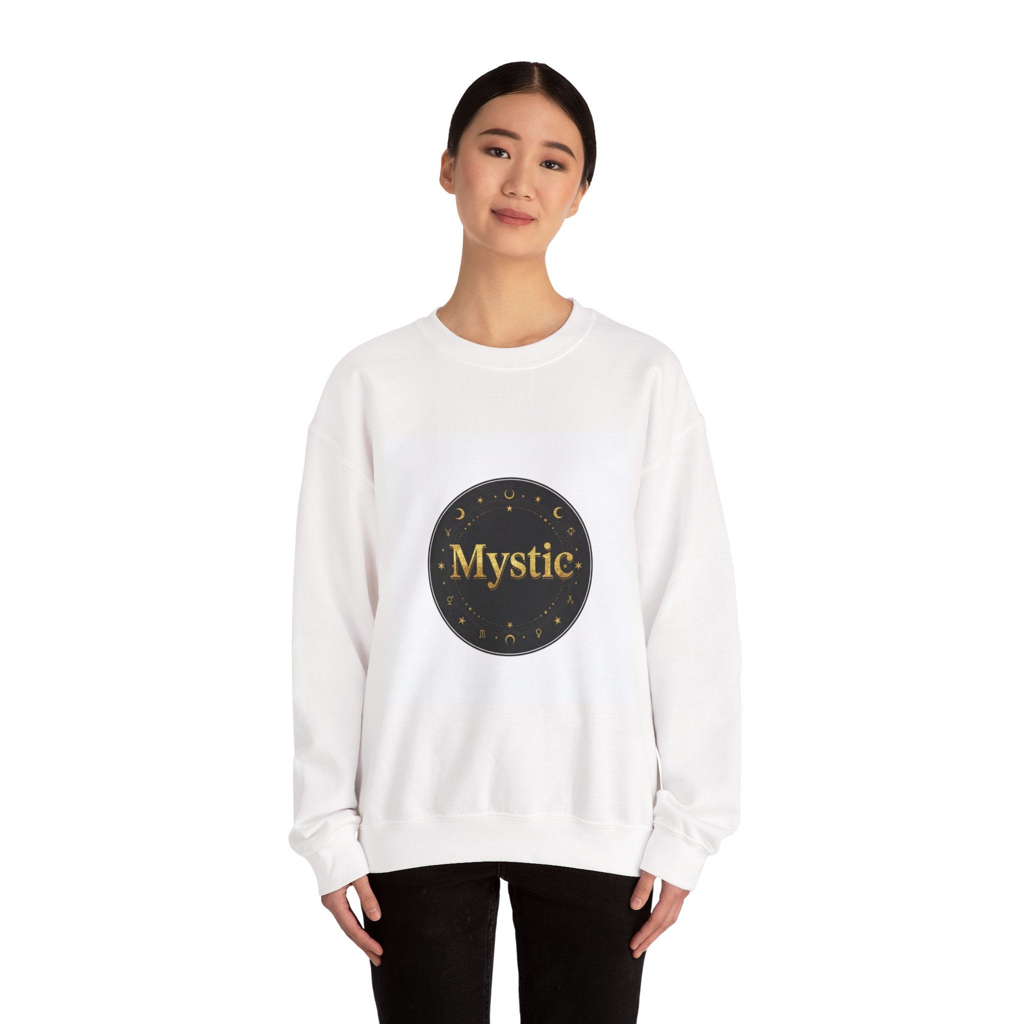 Mystic circle occult typography Sweatshirt | tarot typography, esoteric print