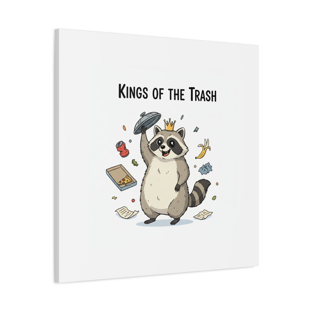 Kings of the Trash Canvas, Raccoon Doodle | Trash Panda, Goofy Critter Art