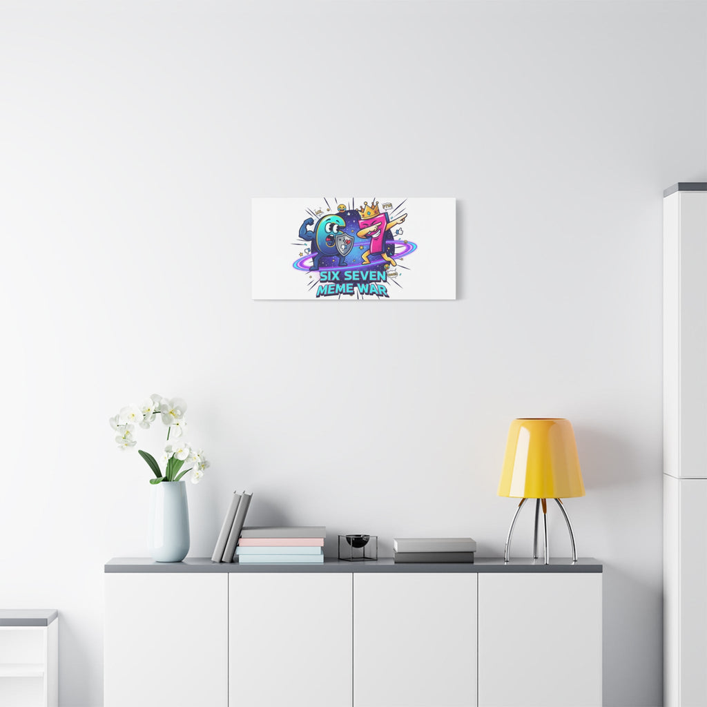 Six Seven Meme War Canvas | Legendary Internet Battle Art, Viral Culture Wall Decor