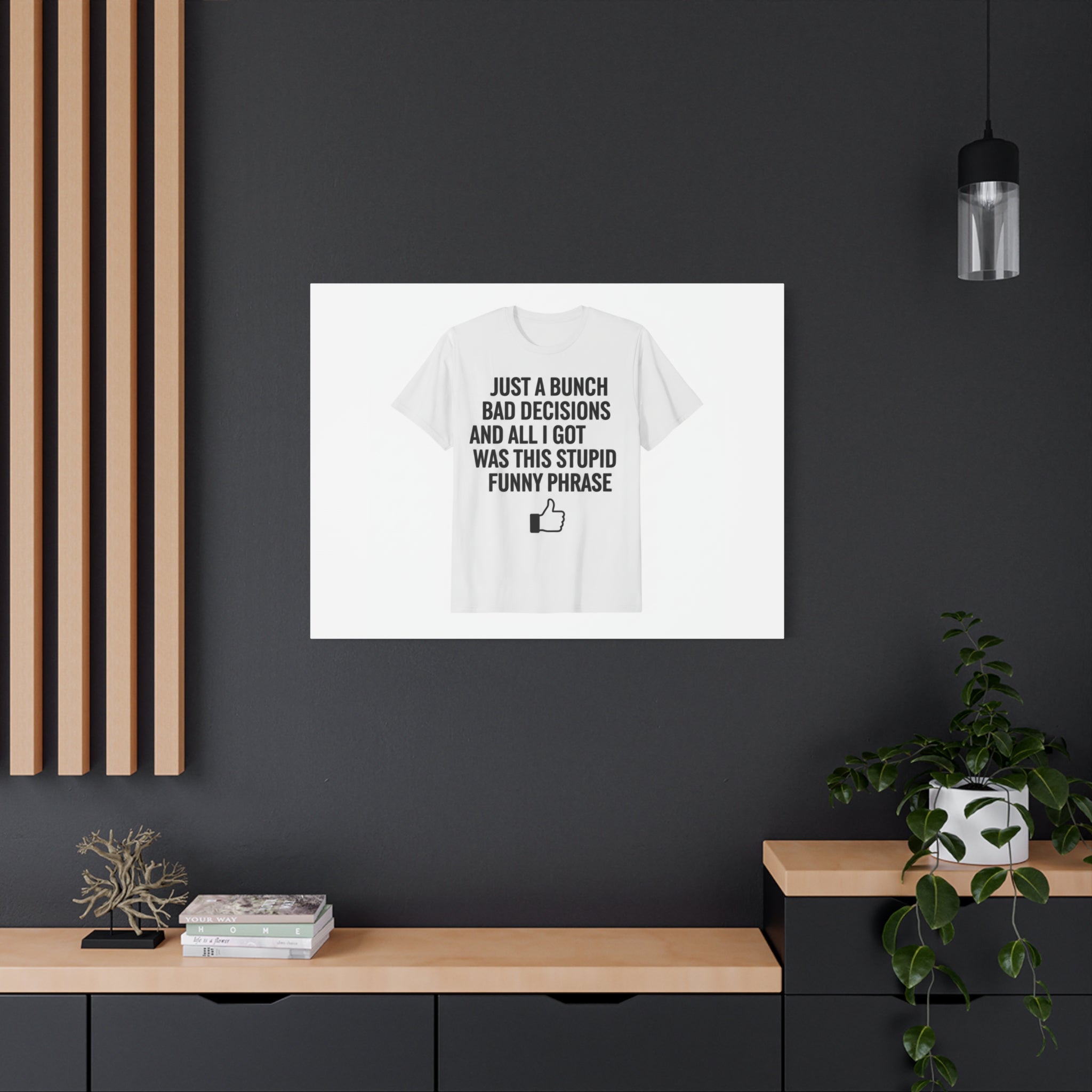 self-deprecating quote Canvas | sarcastic introvert wall art, anxiety humor