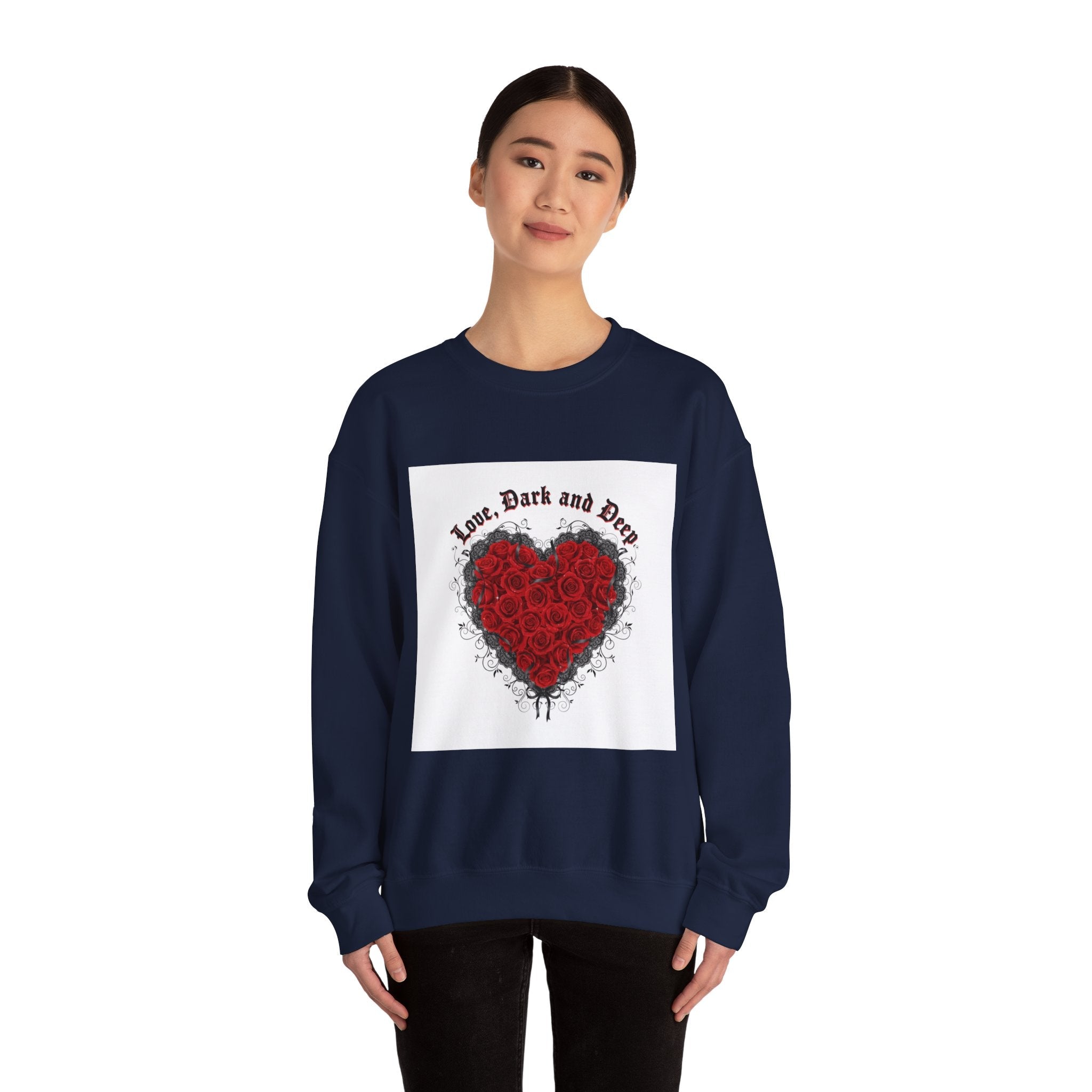 Gothic Rose Heart sweatshirt | New Romantic, 80s nostalgia