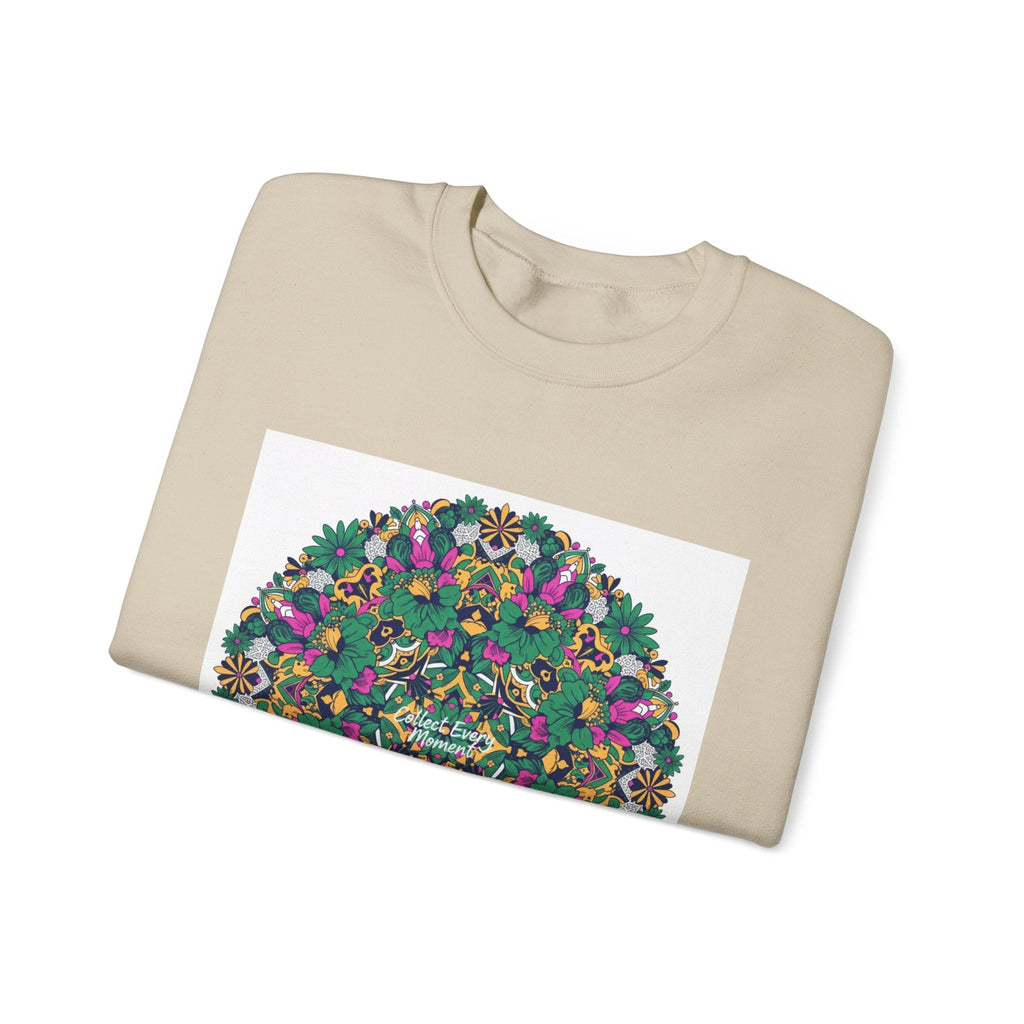Psychedelic Botanical Mandala Crewneck | Festival Art Sweatshirt