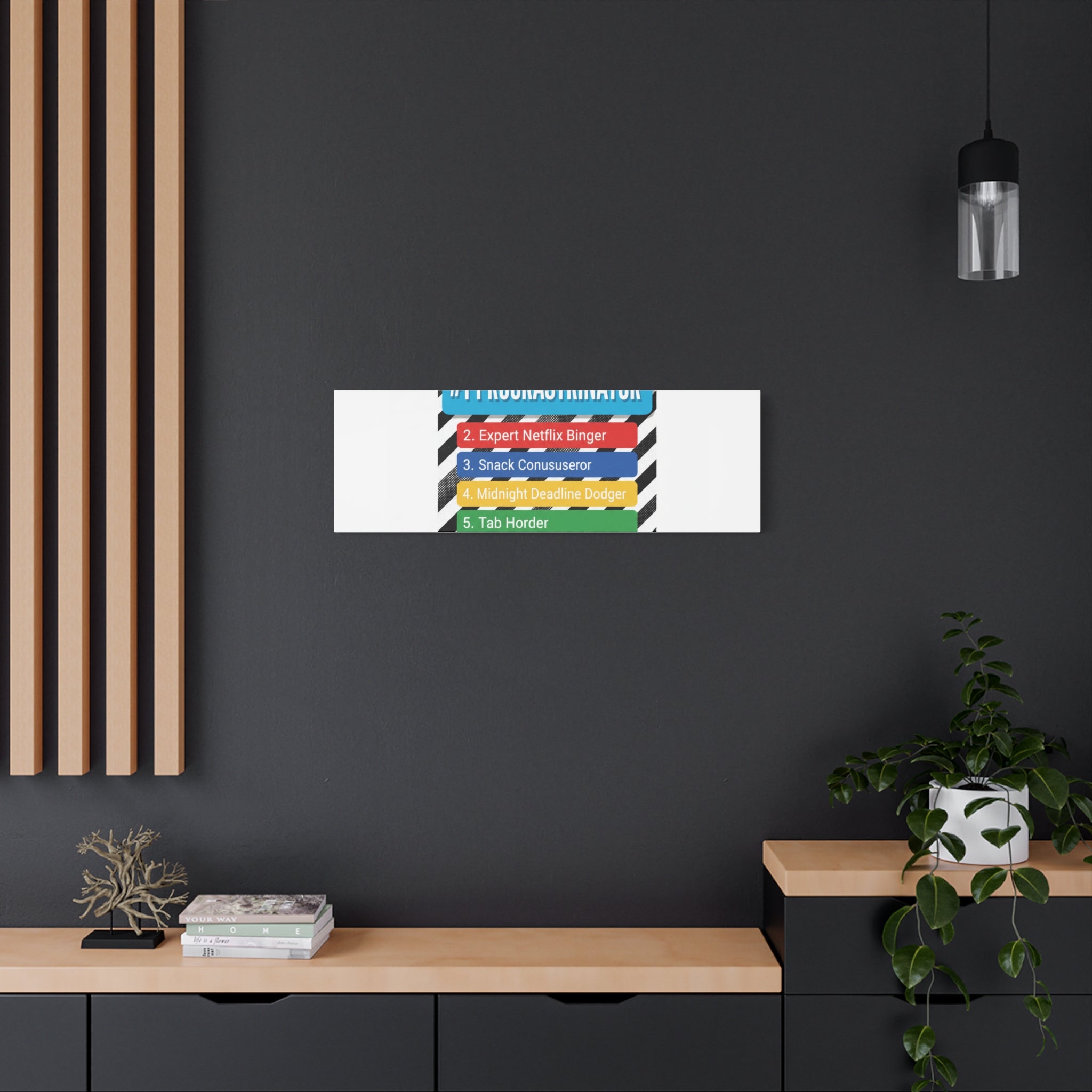#1 Procrastinator Canvas, Rank-Style List Poster | Top-List Ranking Obsession