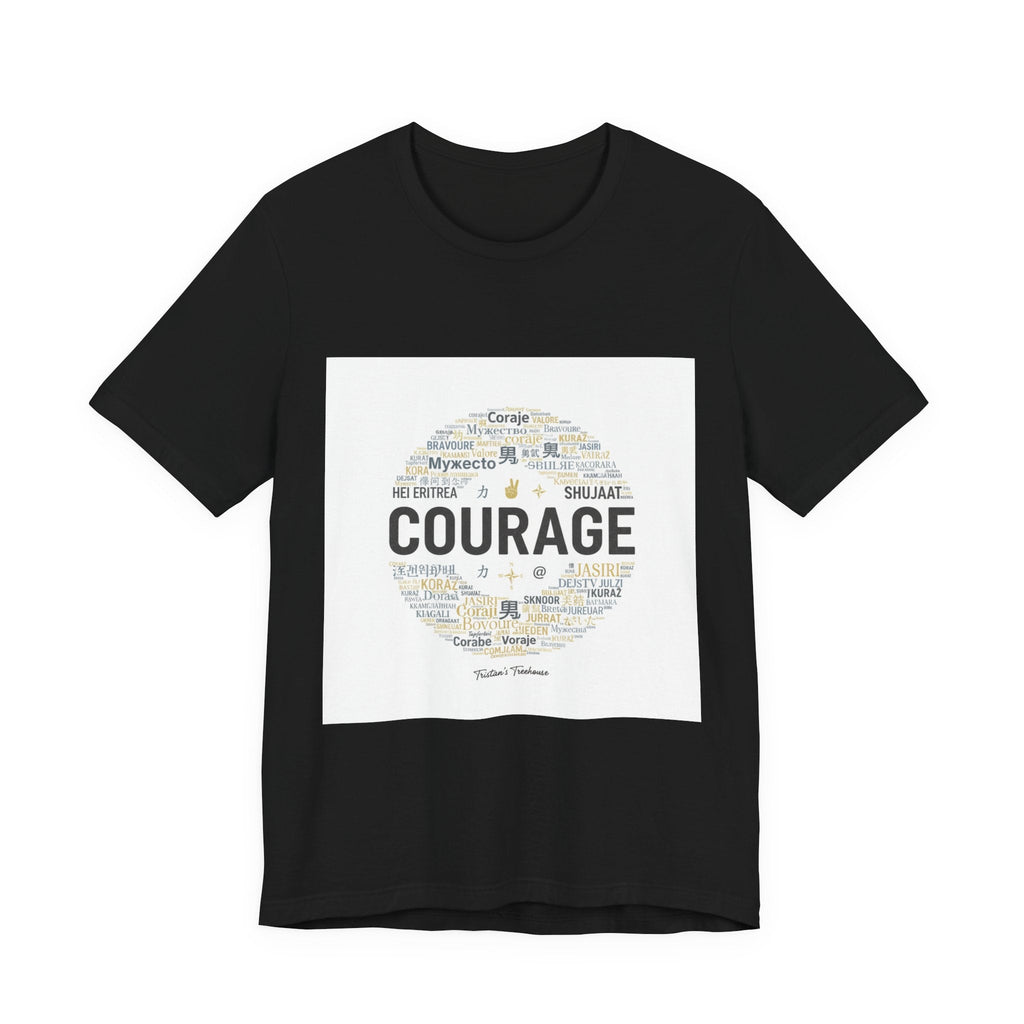 Courage Minimal Wordcloud Tee | Fresh-Start Minimalism, New Page Apparel