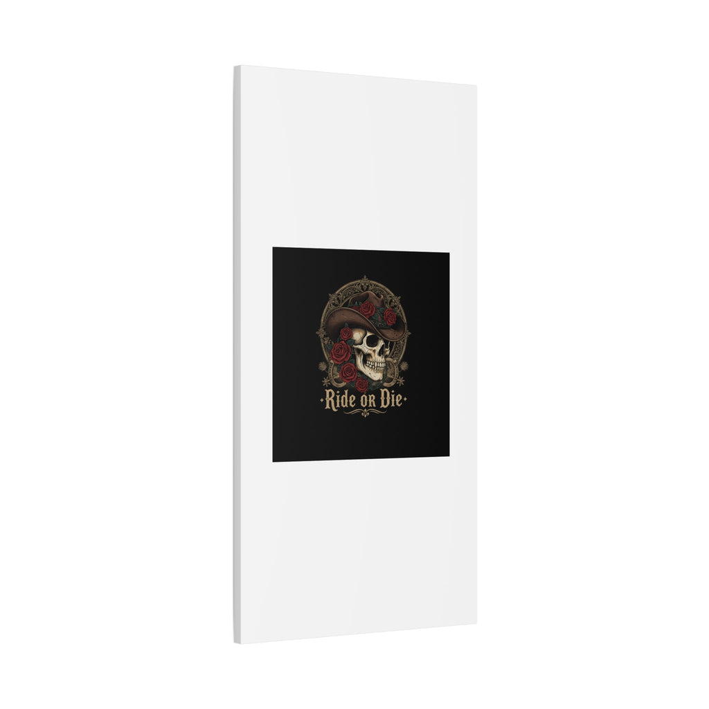 Ride or Die Skull Canvas | Western Skull Art, Gothic Americana