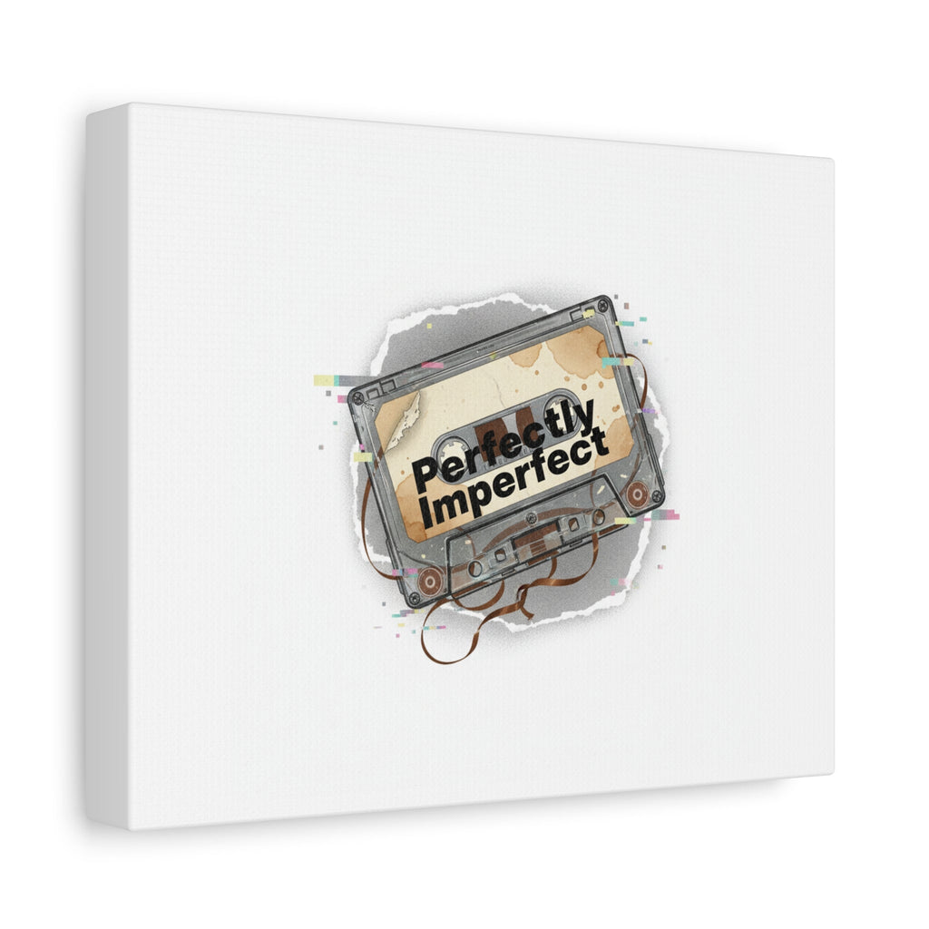 Perfectly Imperfect Cassette, Canvas Print | Analog Error, glitch art static