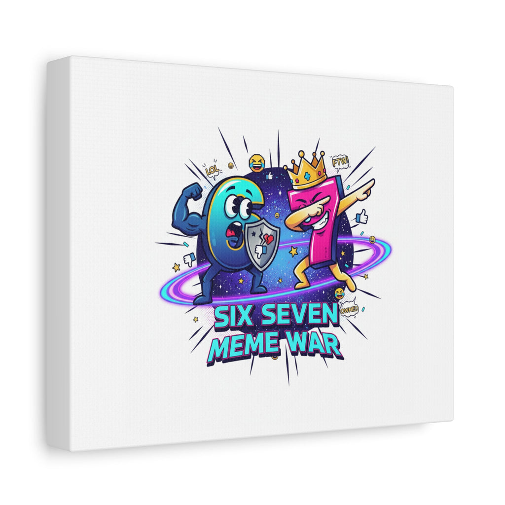 Six Seven Meme War Canvas | Legendary Internet Battle Art, Viral Culture Wall Decor