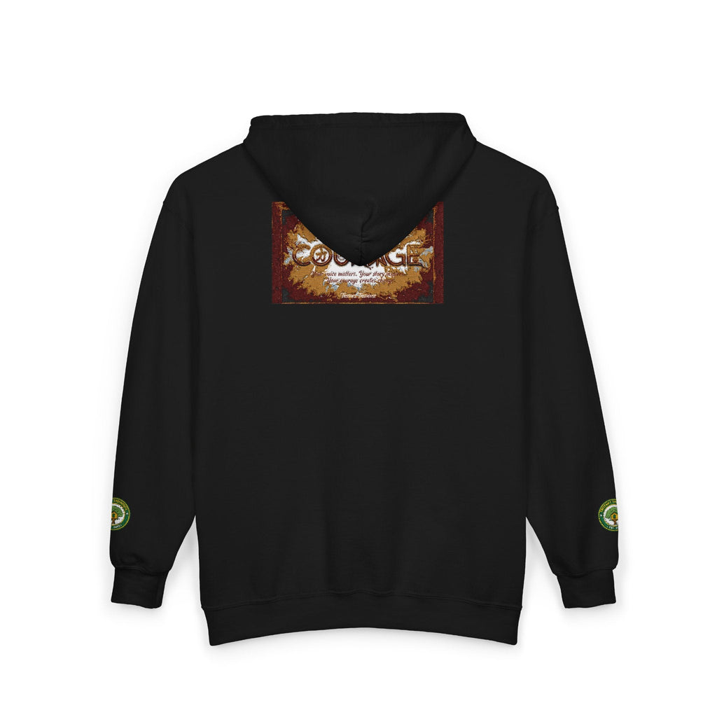 Courage Treehouse Zip Hoodie — “Courage is a universal language”