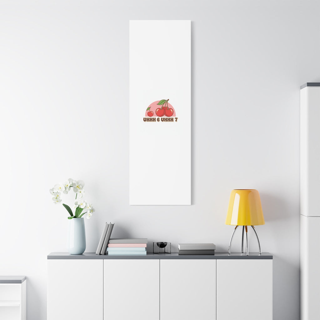 Six Severn Cherry Retro Graphic Canvas | kawaii fruit print, vintage cherry design