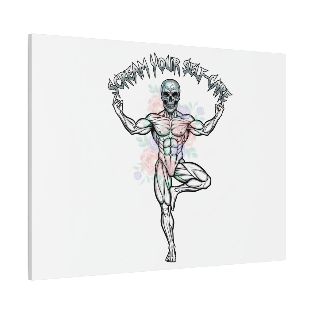 Scream Your Self-Care Canvas | Heavy Metal Wellness, Gothic Wellness Quote