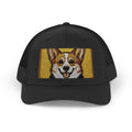 Happy Corgi Snapback Trucker Cap — "Happy Corgi Dog Happy Life"