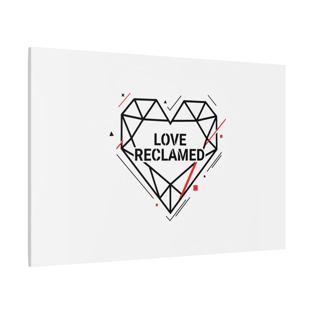 Love Reclaimed Canvas | modern heart design, minimalist love icon