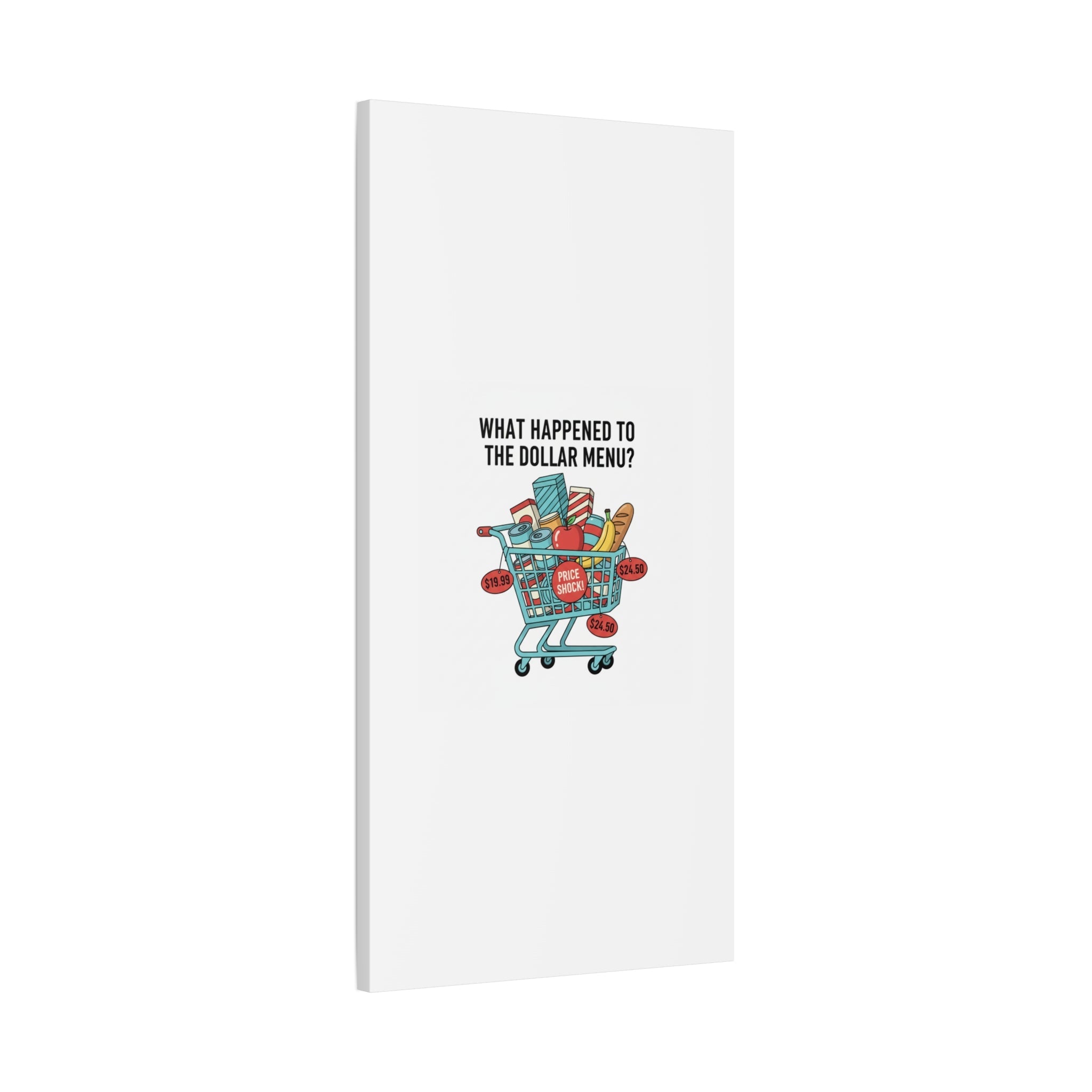 What Happened to the Dollar Menu? Canvas | Grocery Prices Meme, Price Shock Wall Art