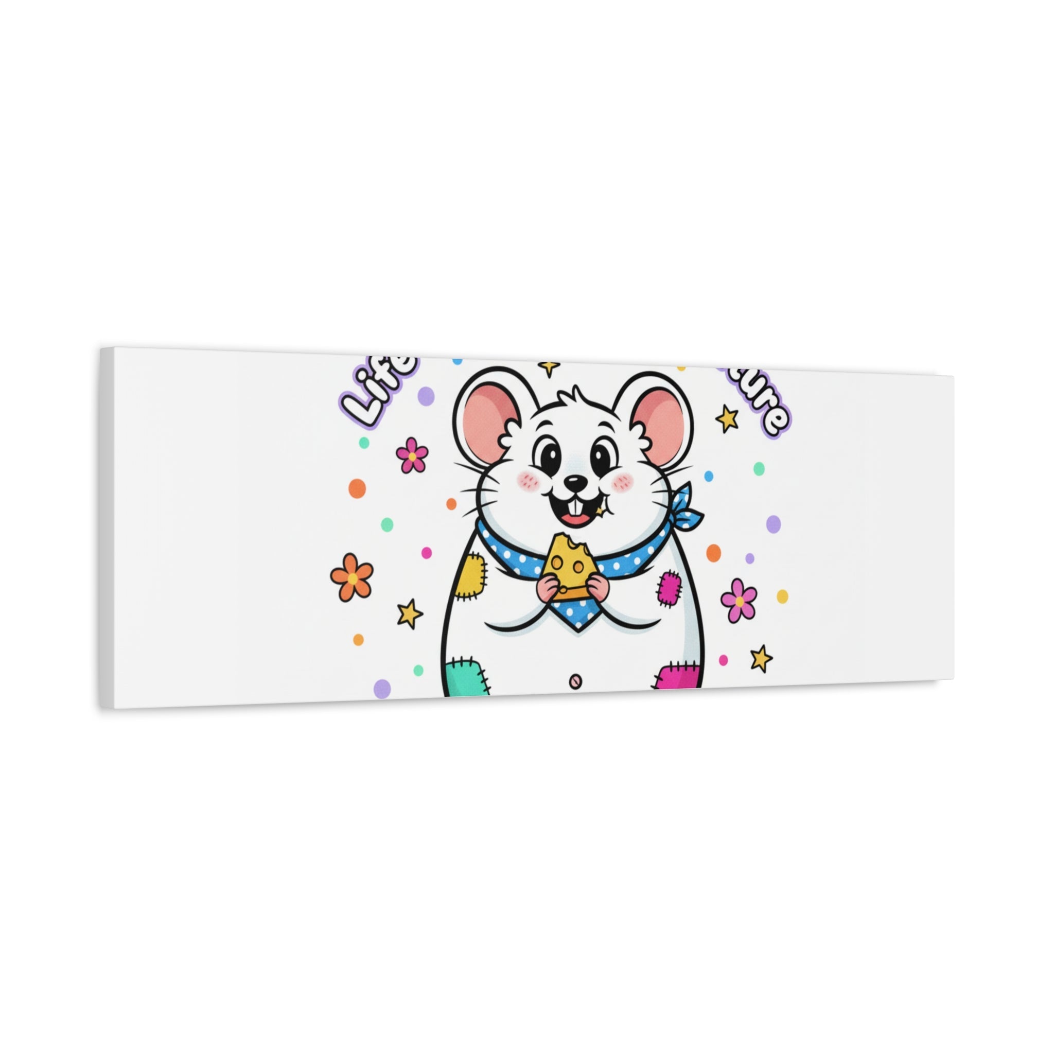 Life's a Cheese Adventure Canvas | Rodent-Core rat art print