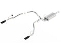 Borla 09-17 Ram 1500 5.7L V8 5in Single Tip Black Chrome Cat-Back Touring Exhaust Through Bumper 140552BC
