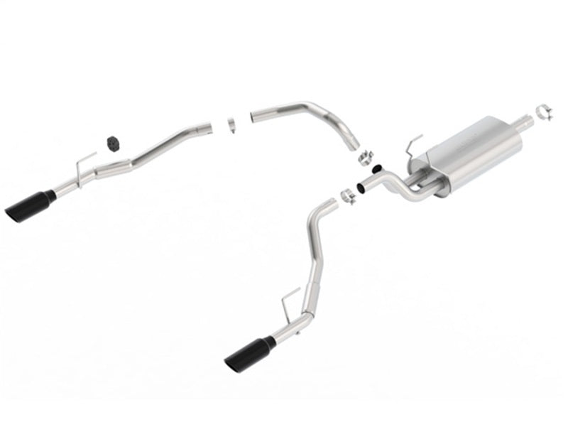 Borla 09-17 Ram 1500 5.7L V8 5in Single Tip Black Chrome Cat-Back Touring Exhaust Through Bumper 140552BC