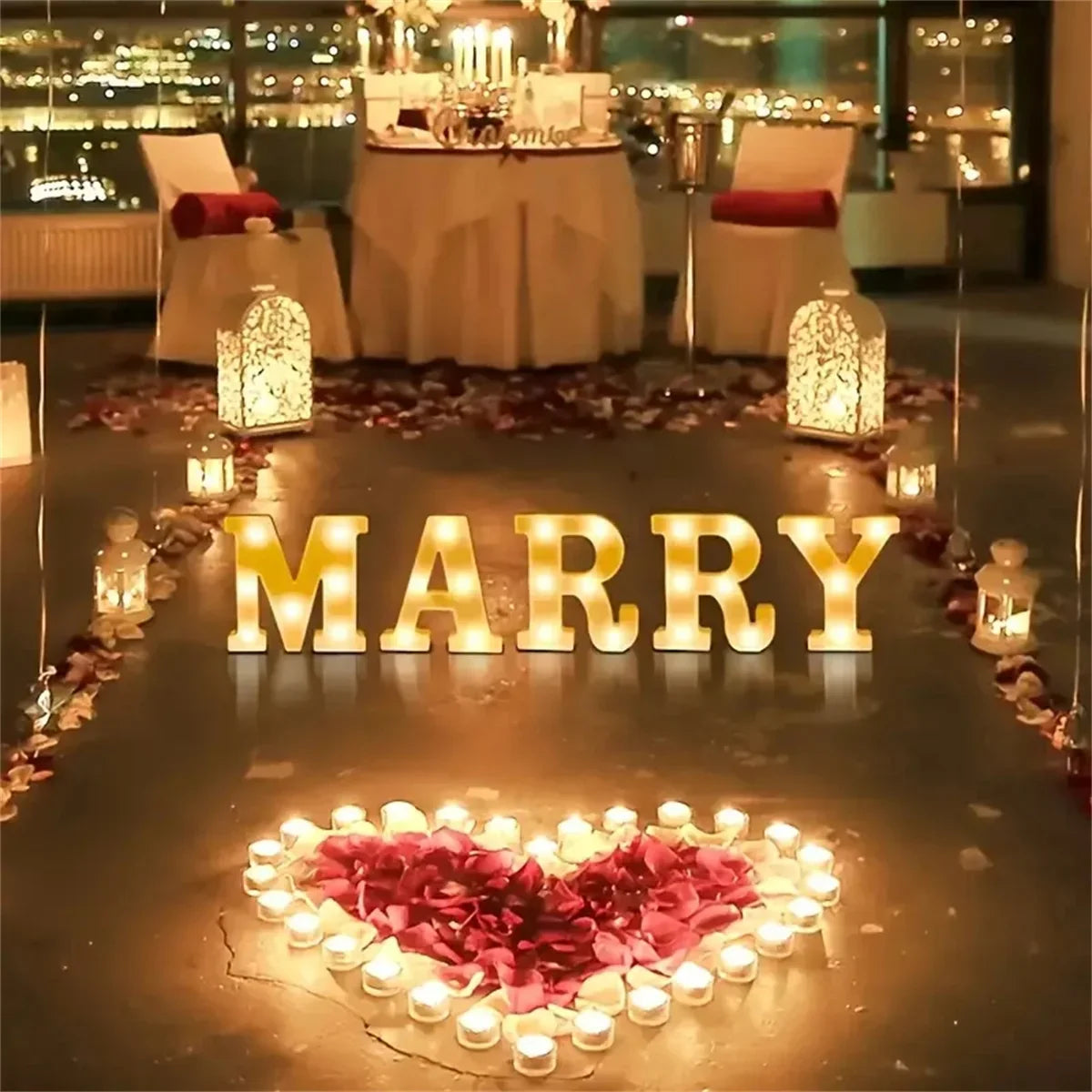 16cm (6.3 in) LED Marquee Letter & Number Light - Battery - Operated Night Lamp for Home, Wedding, Bar & Party Decor - PhishStones Products