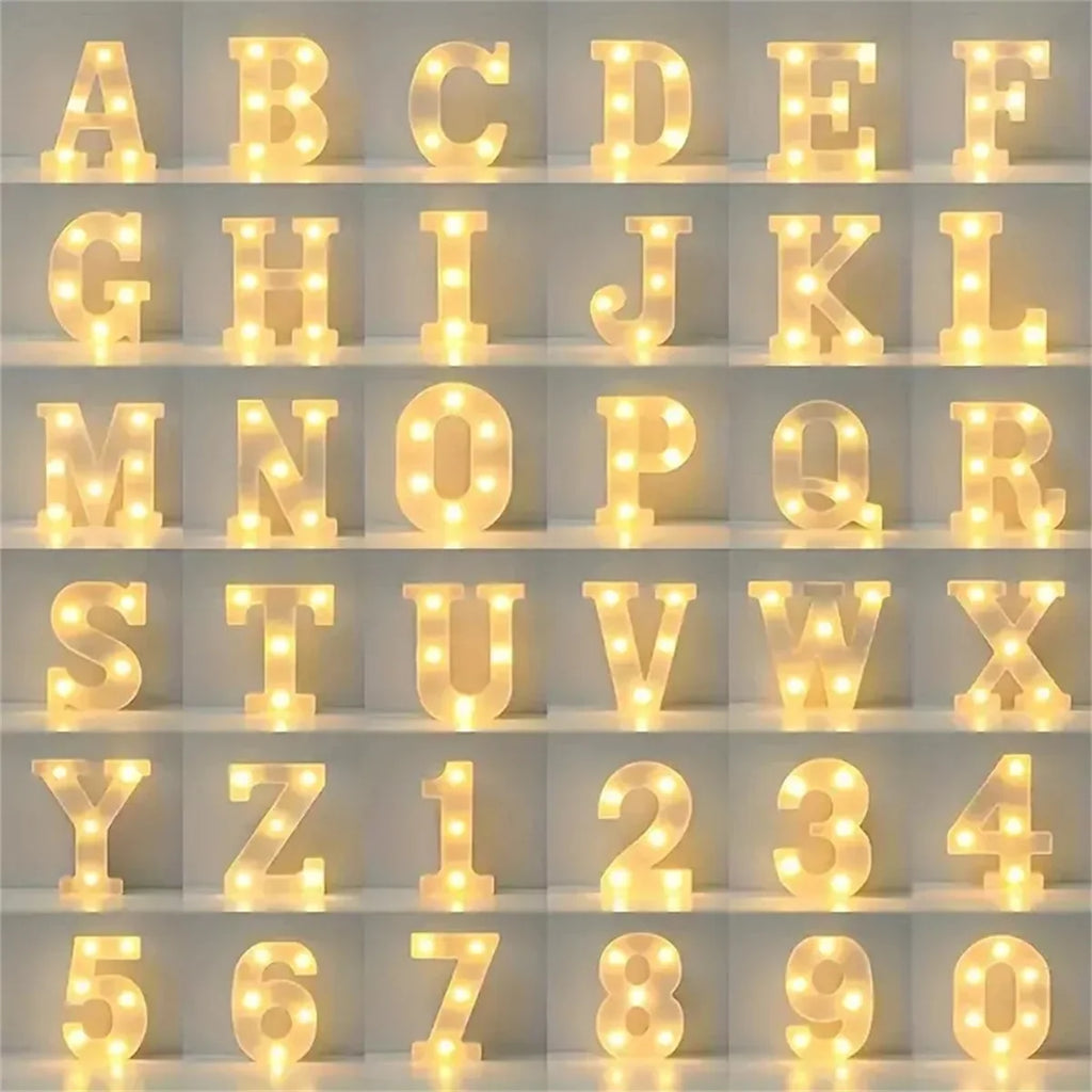 16cm (6.3 in) LED Marquee Letter & Number Light - Battery - Operated Night Lamp for Home, Wedding, Bar & Party Decor - PhishStones Products