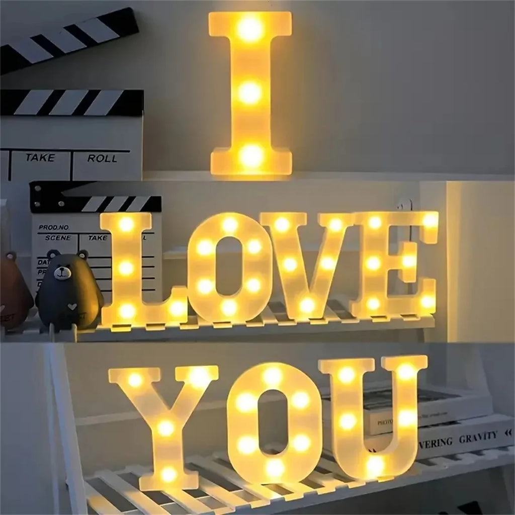 16cm (6.3 in) LED Marquee Letter & Number Light - Battery - Operated Night Lamp for Home, Wedding, Bar & Party Decor - PhishStones Products