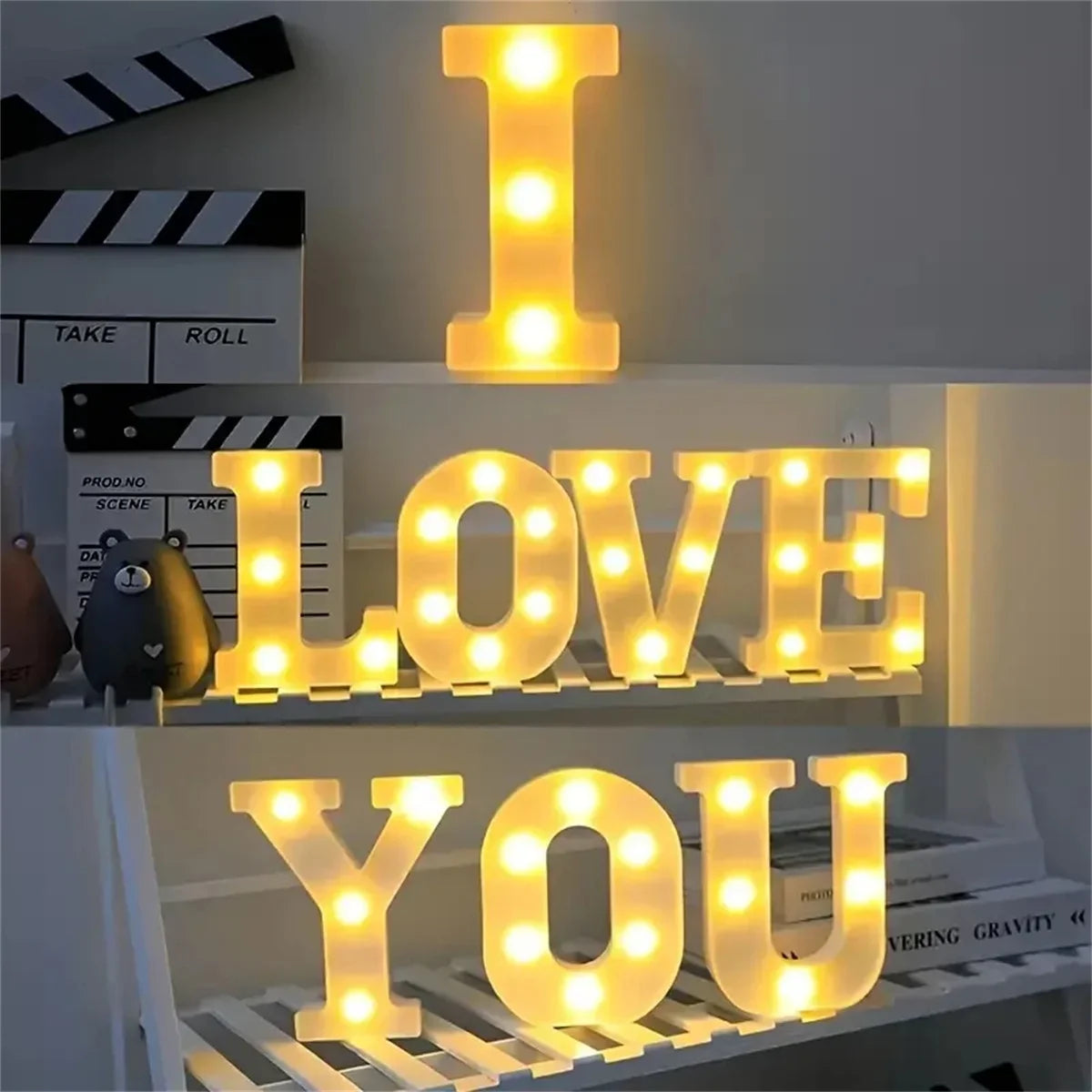 16cm (6.3 in) LED Marquee Letter & Number Light - Battery - Operated Night Lamp for Home, Wedding, Bar & Party Decor - PhishStones Products