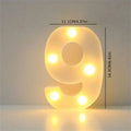 16cm (6.3 in) LED Marquee Letter & Number Light - Battery - Operated Night Lamp for Home, Wedding, Bar & Party Decor - PhishStones Products