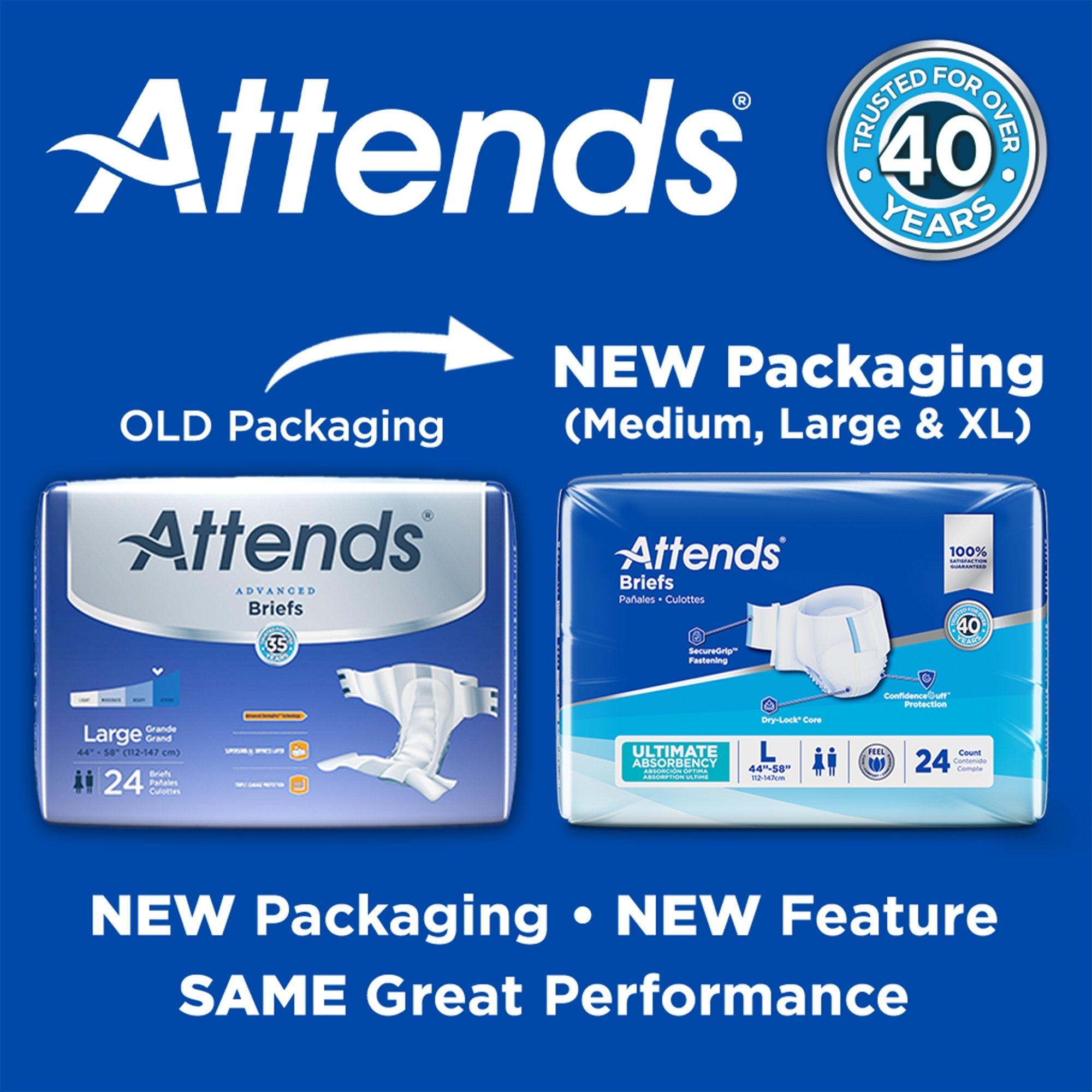 Attends® Advanced Briefs, Medium DDC20