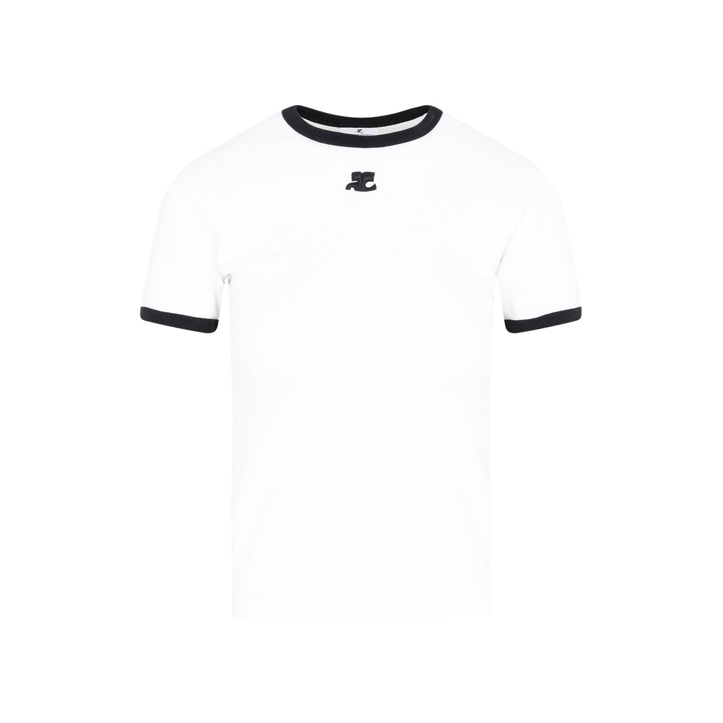 Courreges Bumpy Contrast T-Shirt Reedition Women