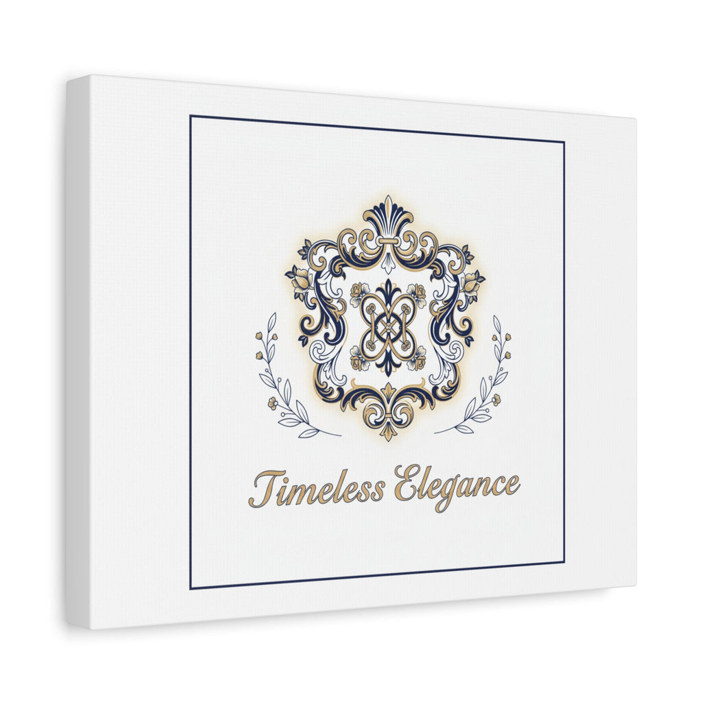 Ornate Brooch Emblem Canvas | Vintage Formalwear Accents, Baroque Print