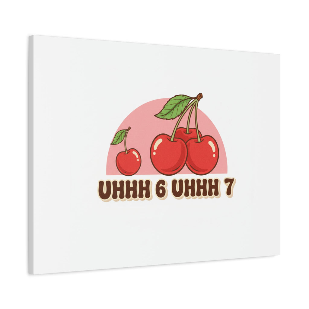 Six Severn Cherry Retro Graphic Canvas | kawaii fruit print, vintage cherry design