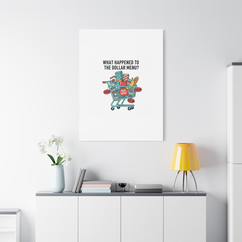 What Happened to the Dollar Menu? Canvas | Grocery Prices Meme, Price Shock Wall Art