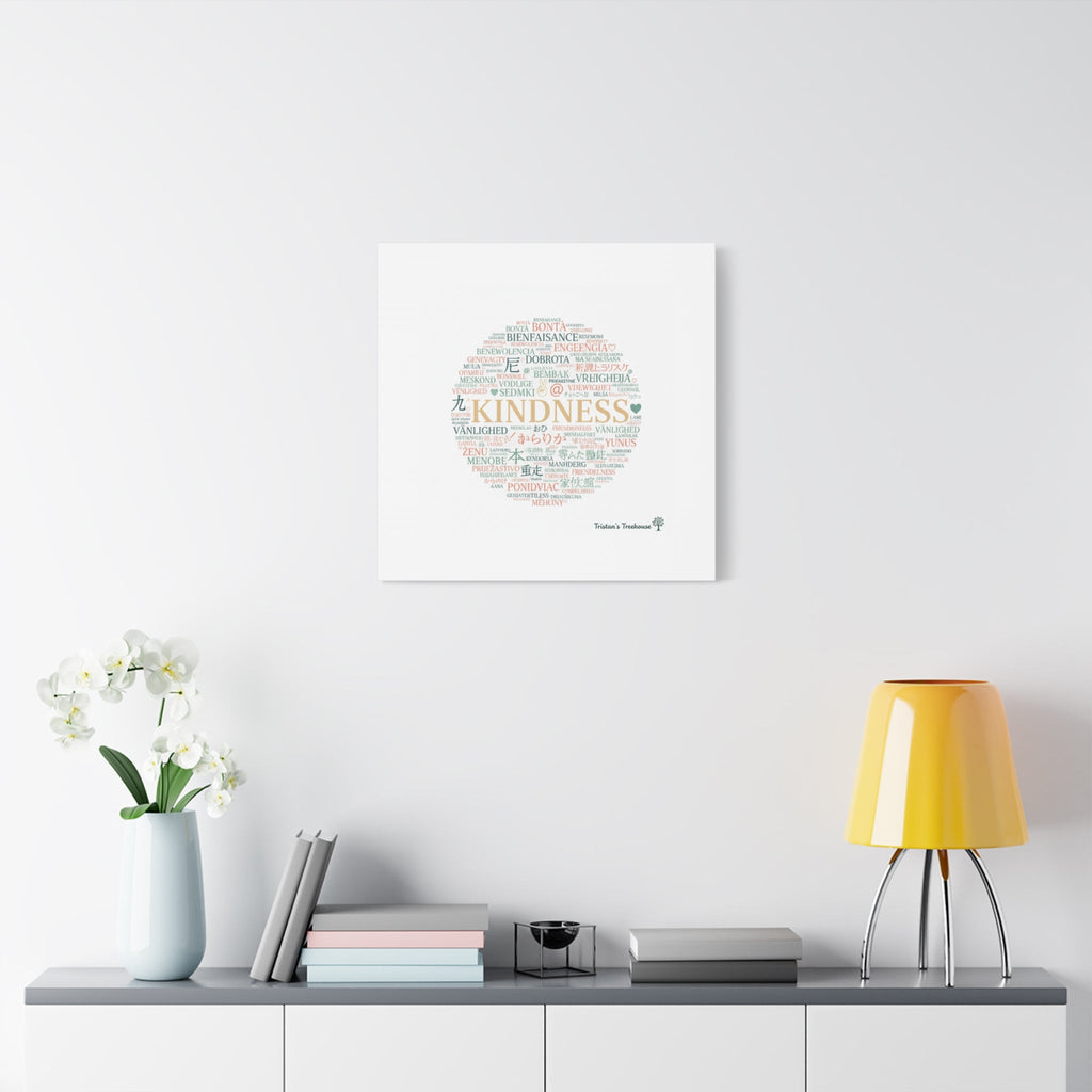 Kindness Word Cloud Canvas | Fresh Start Minimalist Wall Art
