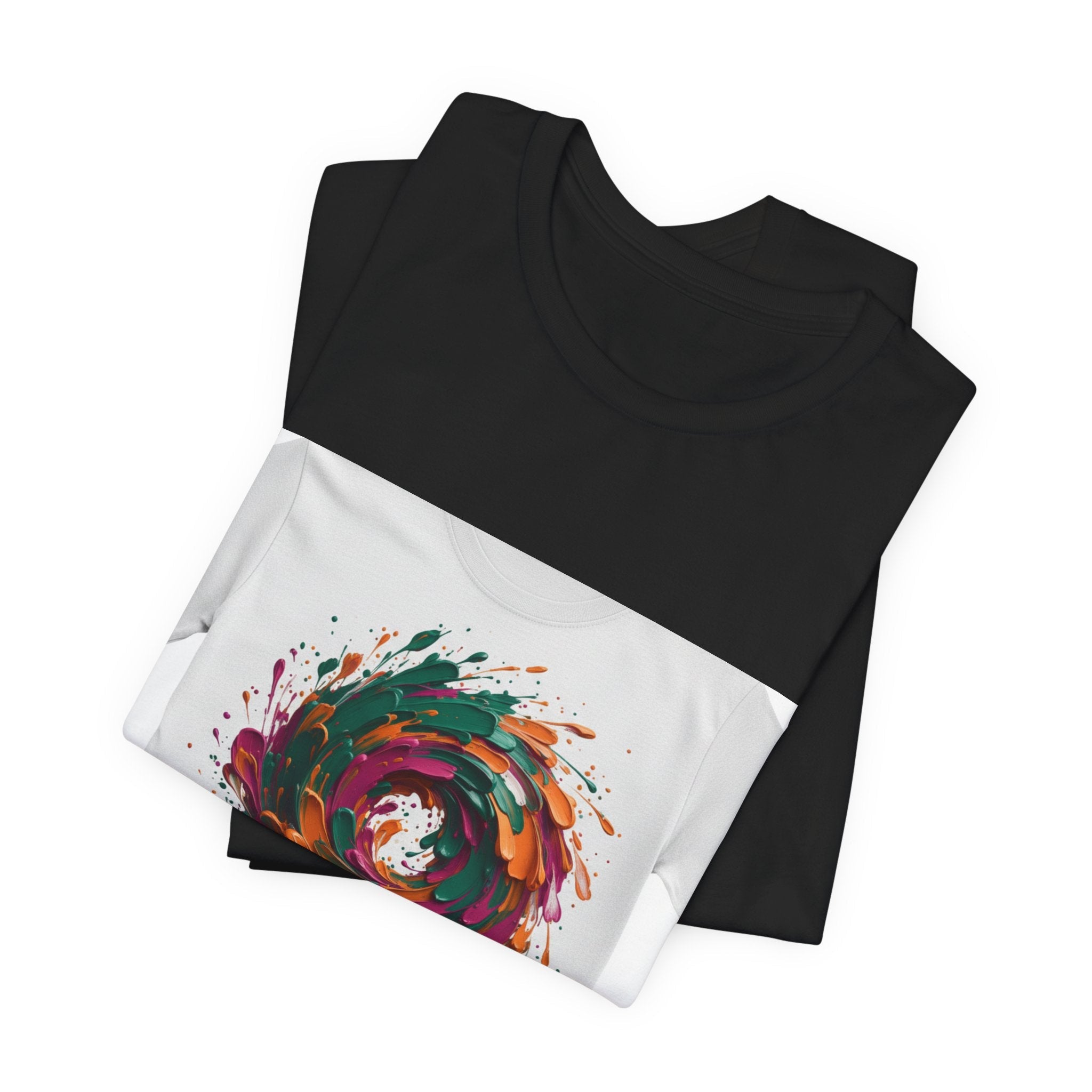 Abstract Floral Swirl Tee | Painterly Brushstroke Apparel, Artsy Graphic Design