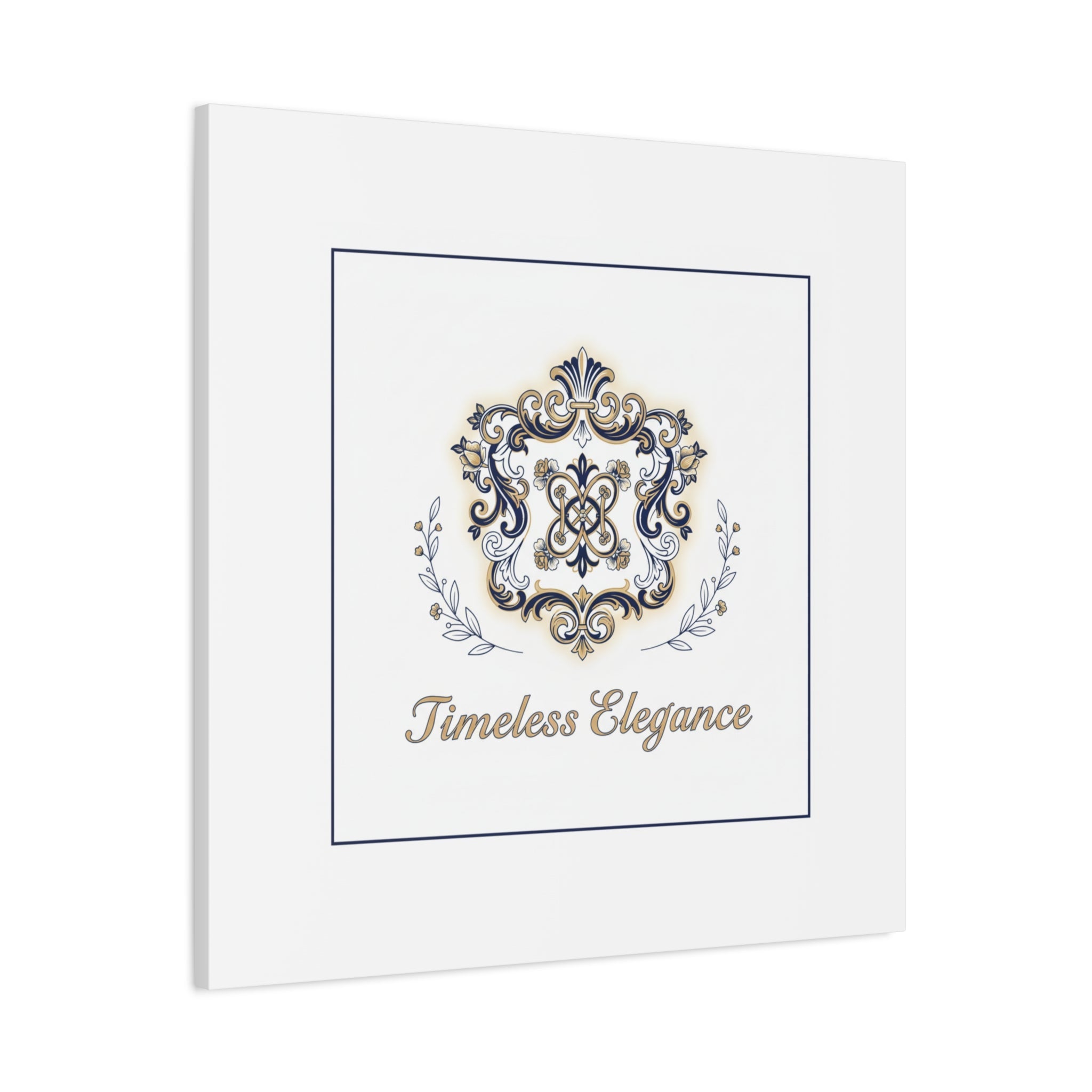 Ornate Brooch Emblem Canvas | Vintage Formalwear Accents, Baroque Print