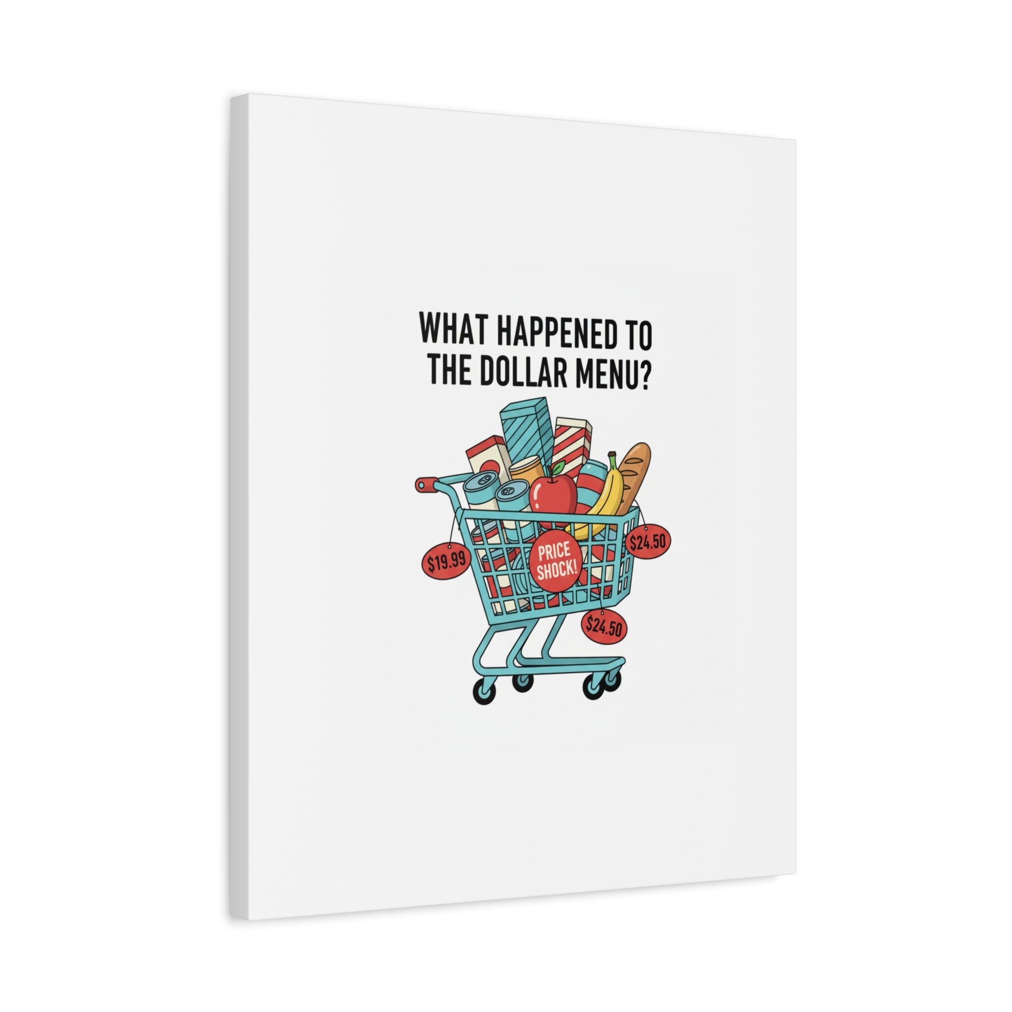 What Happened to the Dollar Menu? Canvas | Grocery Prices Meme, Price Shock Wall Art