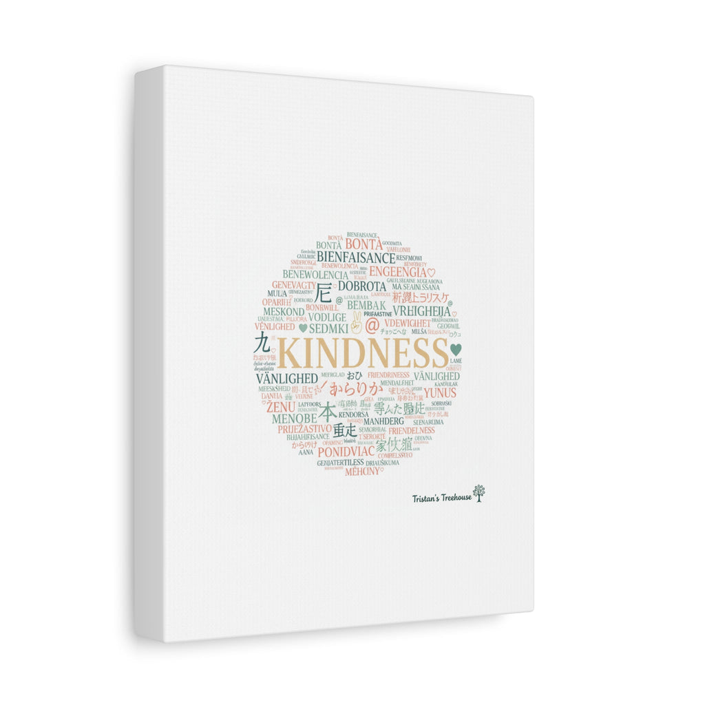 Kindness Word Cloud Canvas | Fresh Start Minimalist Wall Art