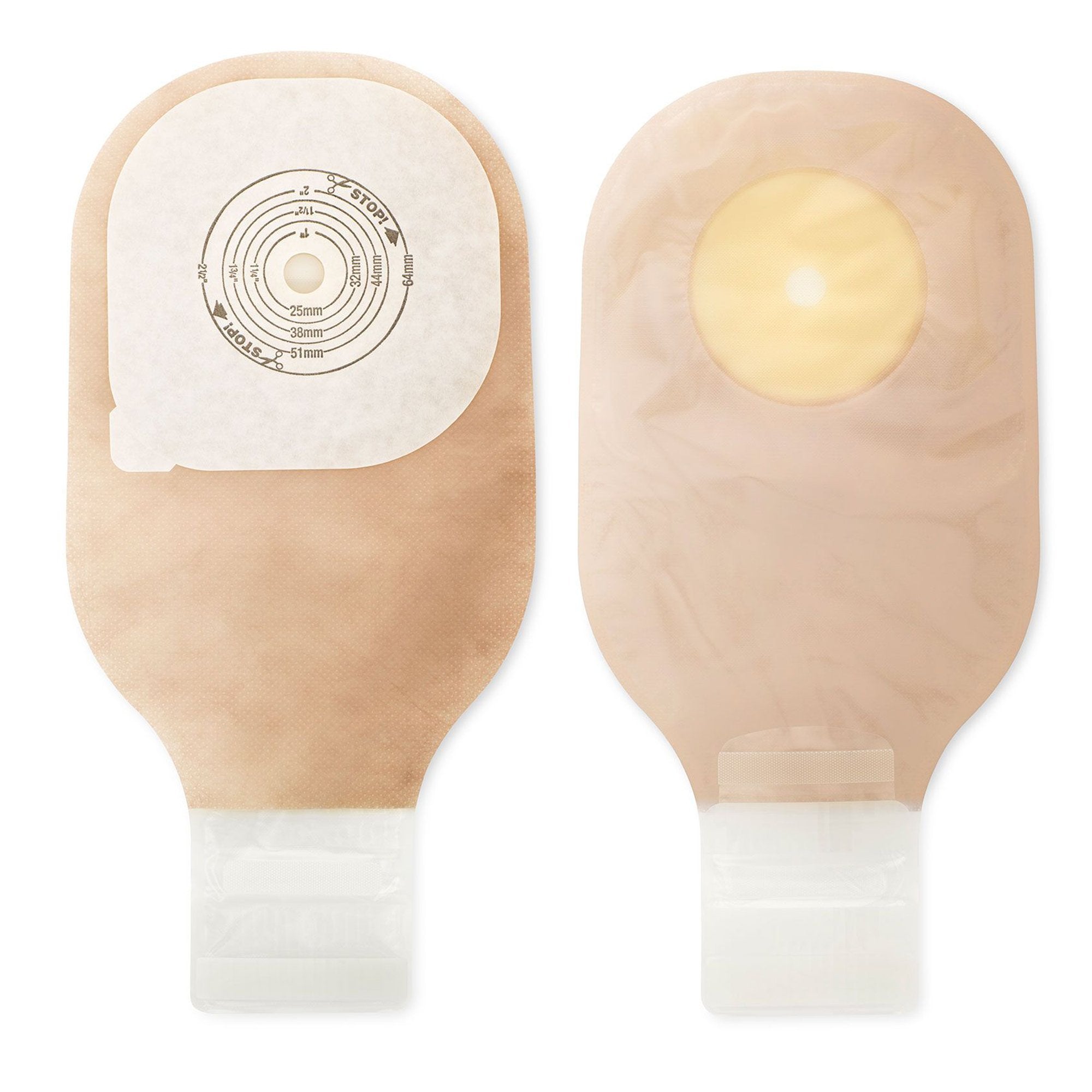 Premier™ One-Piece Transparent Filtered Ostomy Pouch, Cut to fit 75 x 65 mm 88402