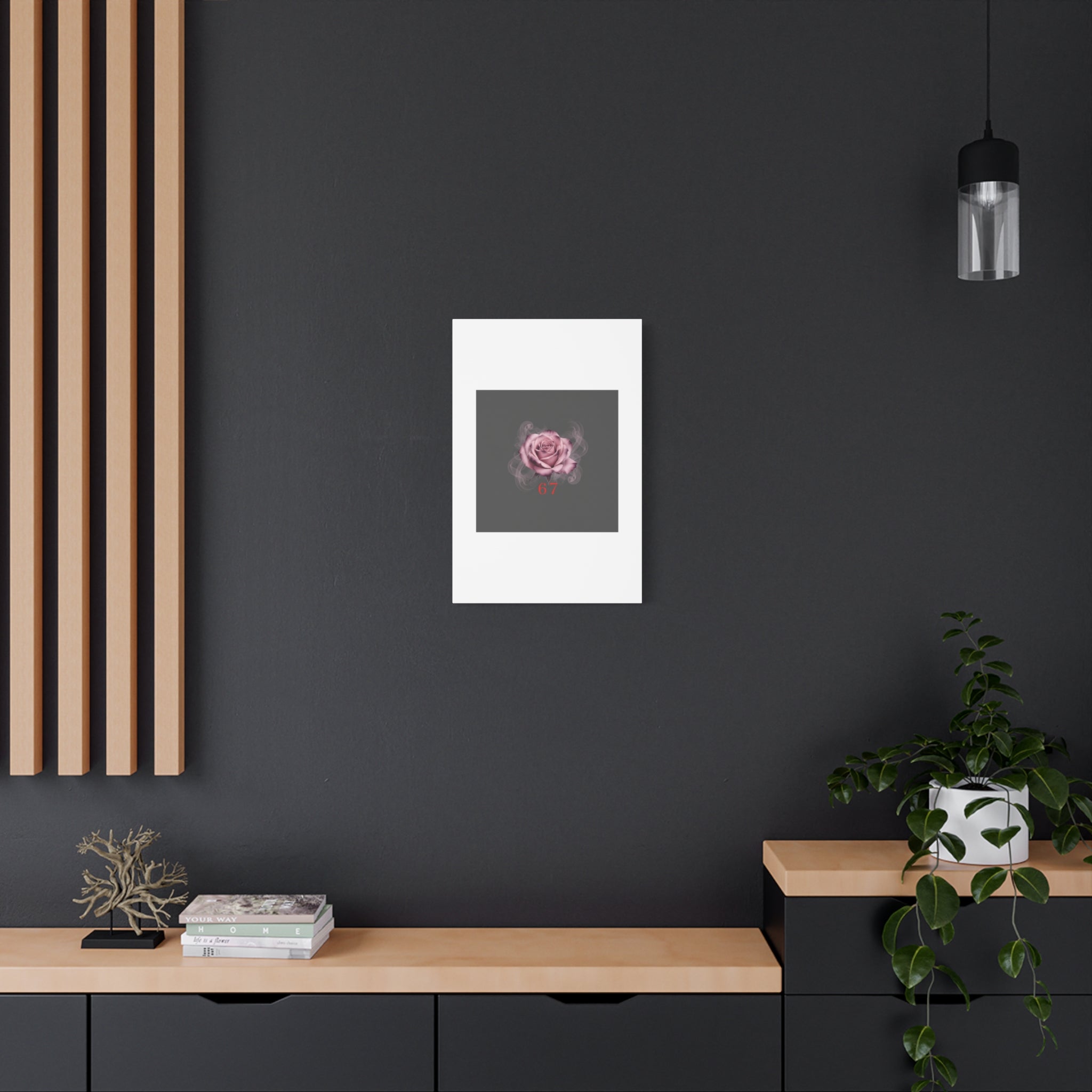 6 7 Valentine's Canvas | Viral Gothic Rose Wall Art | 6 7 Meaning Dark Romance